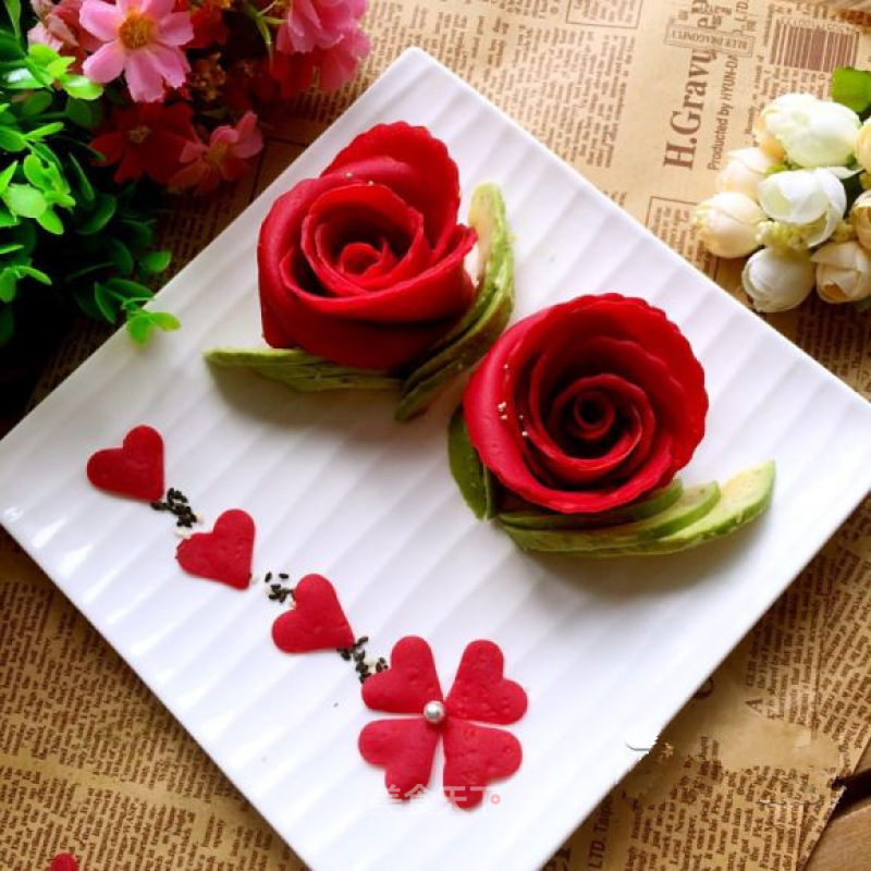Red Rose Crepes recipe