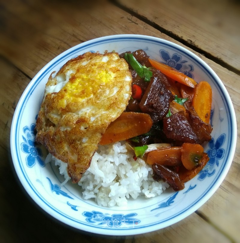Braised Beef Brisket Covered Rice recipe