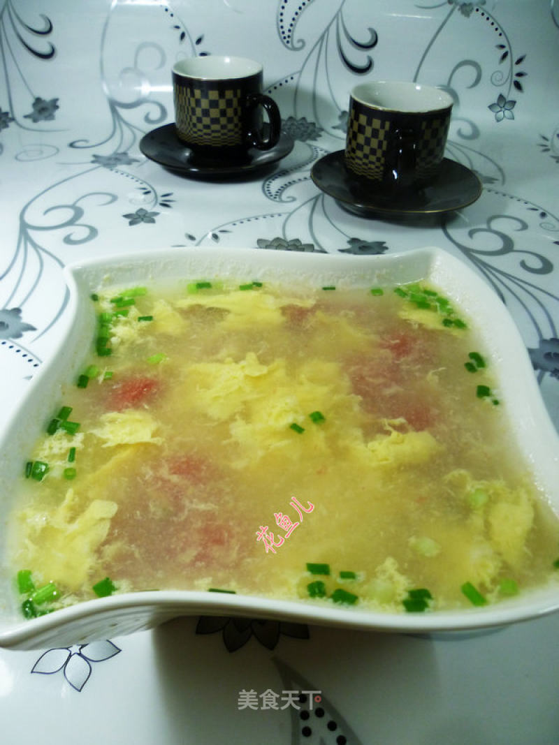 Cherry Tomatoes and Yam Egg Drop Soup recipe