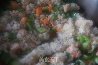 Salmon Curry Fried Rice recipe