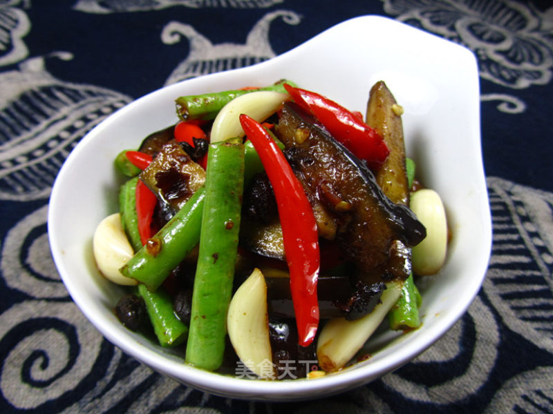 Stir-fried Beans with Eggplant and Tempeh recipe