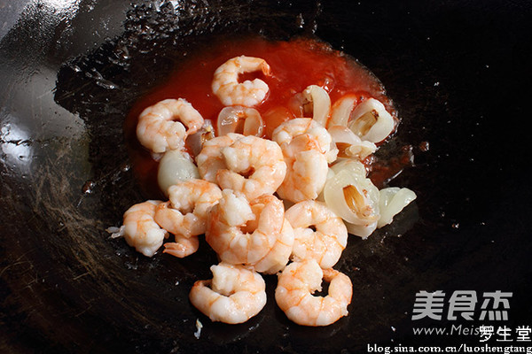 Lychee Shrimp in Tomato Sauce recipe