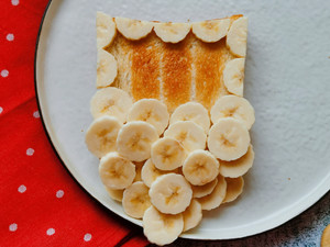 Banana Strawberry Toast Santa Breakfast recipe