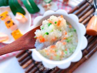 Two-color Porridge with Scallops and Mixed Vegetables recipe