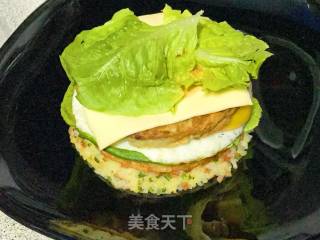 Double Chicken Rice Burger recipe