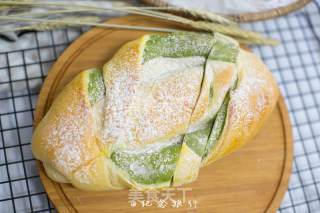 Two-color Matcha Honey Bean Bread recipe