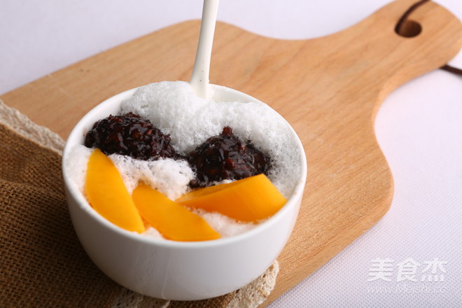 Mango White Snow Black Glutinous Rice recipe