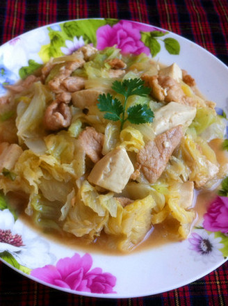 Stir-fried Pork with Cabbage and Tofu recipe