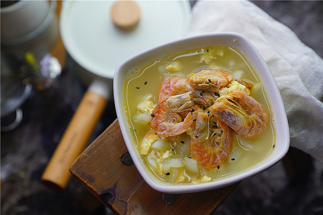 Egg Cucumber Shrimp Soup recipe