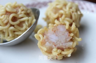 Instant Noodles Shrimp Balls recipe