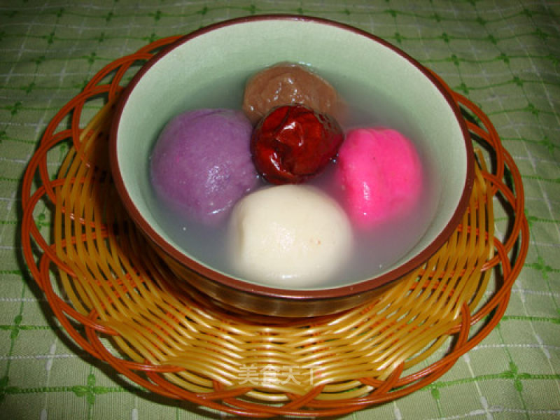 Four Happy Lantern Festival ___four Color Tangyuan recipe