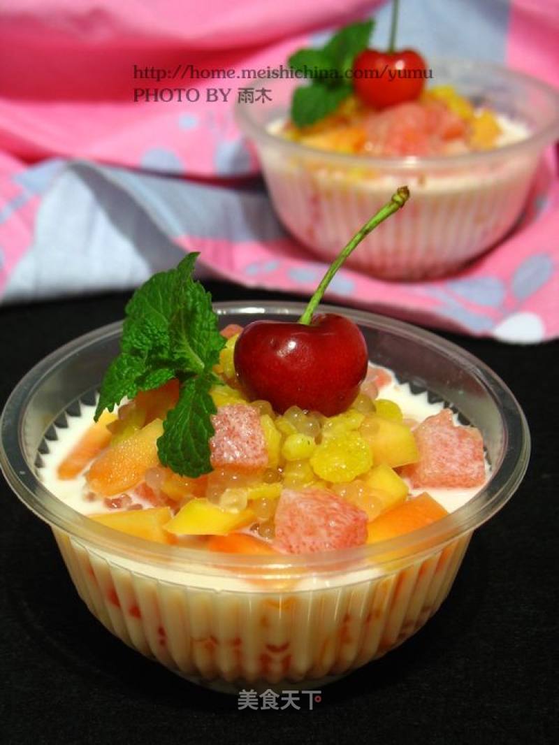 [fruit Sago] A Cold Drink that is Healthy and Does Not Hurt The Stomach