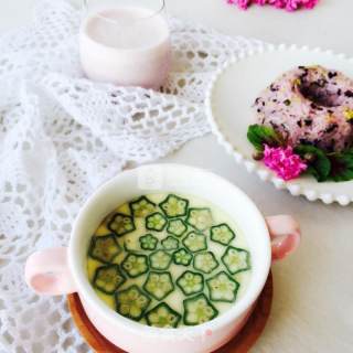 Okra Steamed Custard recipe