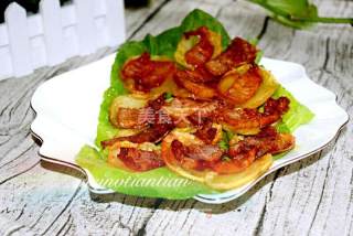 Roasted Pork Belly with Potato Chips recipe