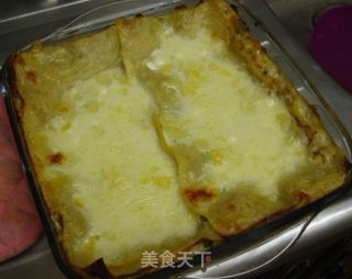 Grilled Lasagna with Meat Sauce recipe