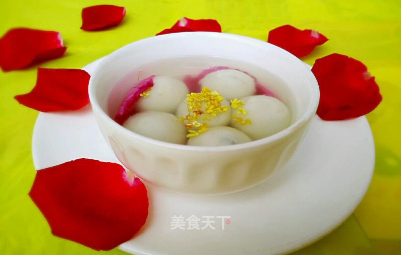 Fresh Flower Glutinous Rice Balls recipe