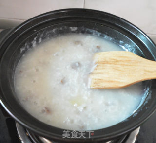 Lettuce Congee with Cured Lean Pork recipe