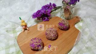 #aca Baking Star Competition# Banana Sandwich Purple Sweet Potato Hemp Ball recipe