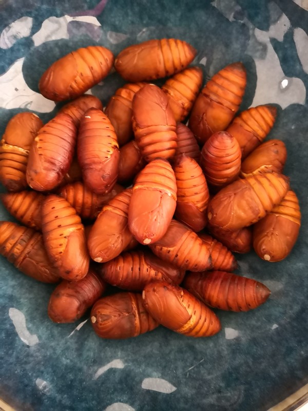 Scallion Silkworm Pupa recipe