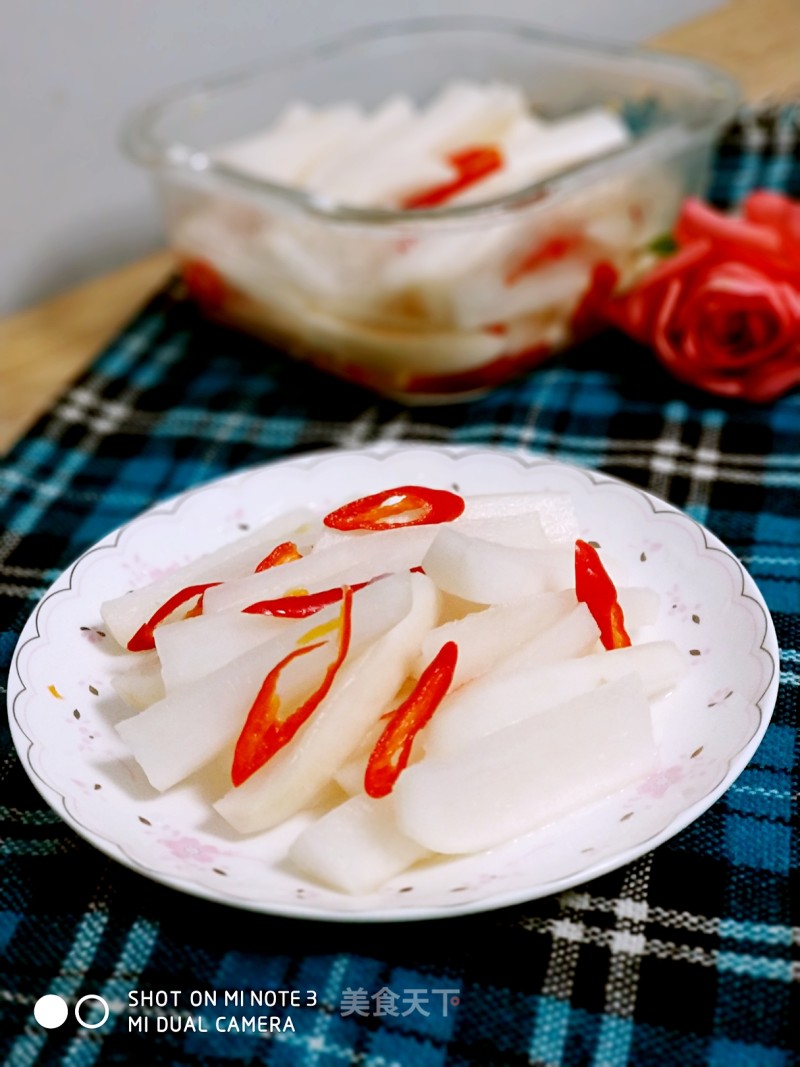 Sweet and Sour Crispy Radish recipe