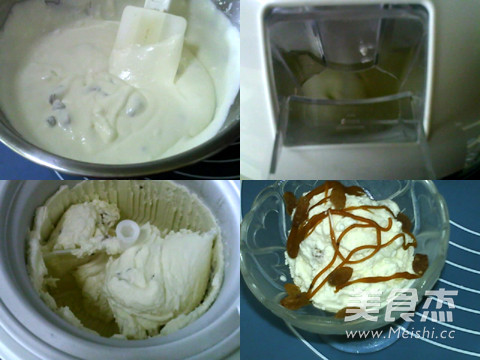 Raisin Yogurt Ice Cream recipe