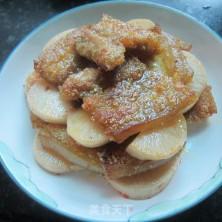 Steamed Rice Noodle Pork with Salted Radish recipe