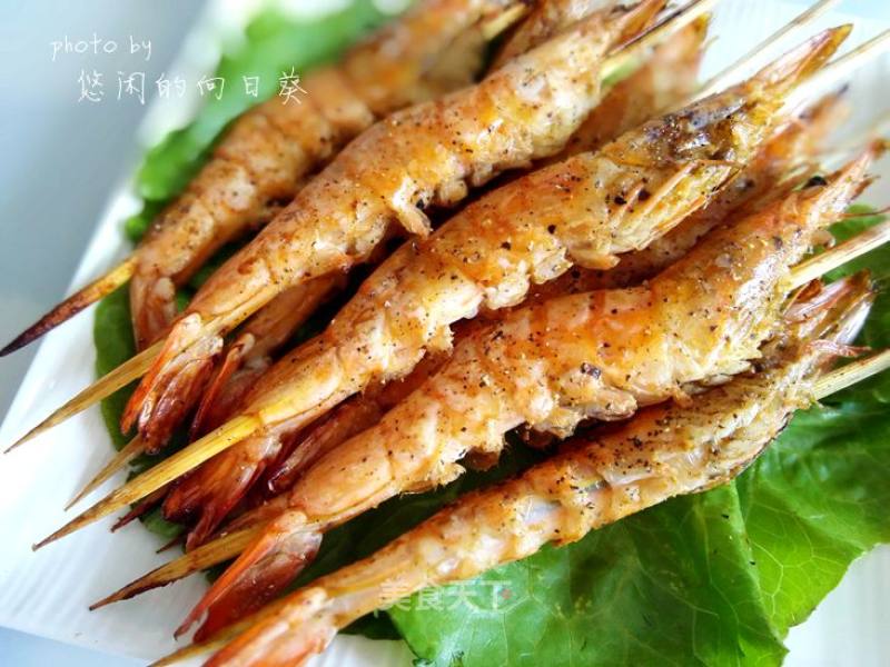 #trust之美# Grilled Shrimp with Black Pepper recipe