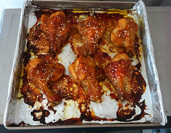 Roasted Chicken Drumsticks in Red Oil recipe