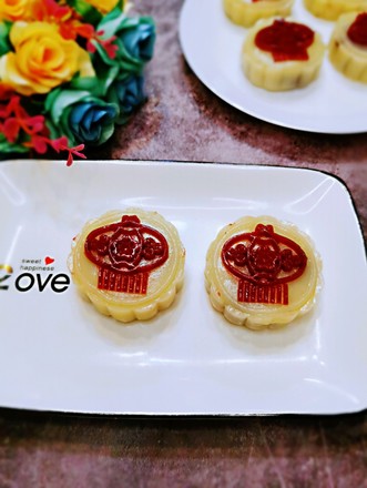 Snowy Mooncake (red Bean Paste) recipe