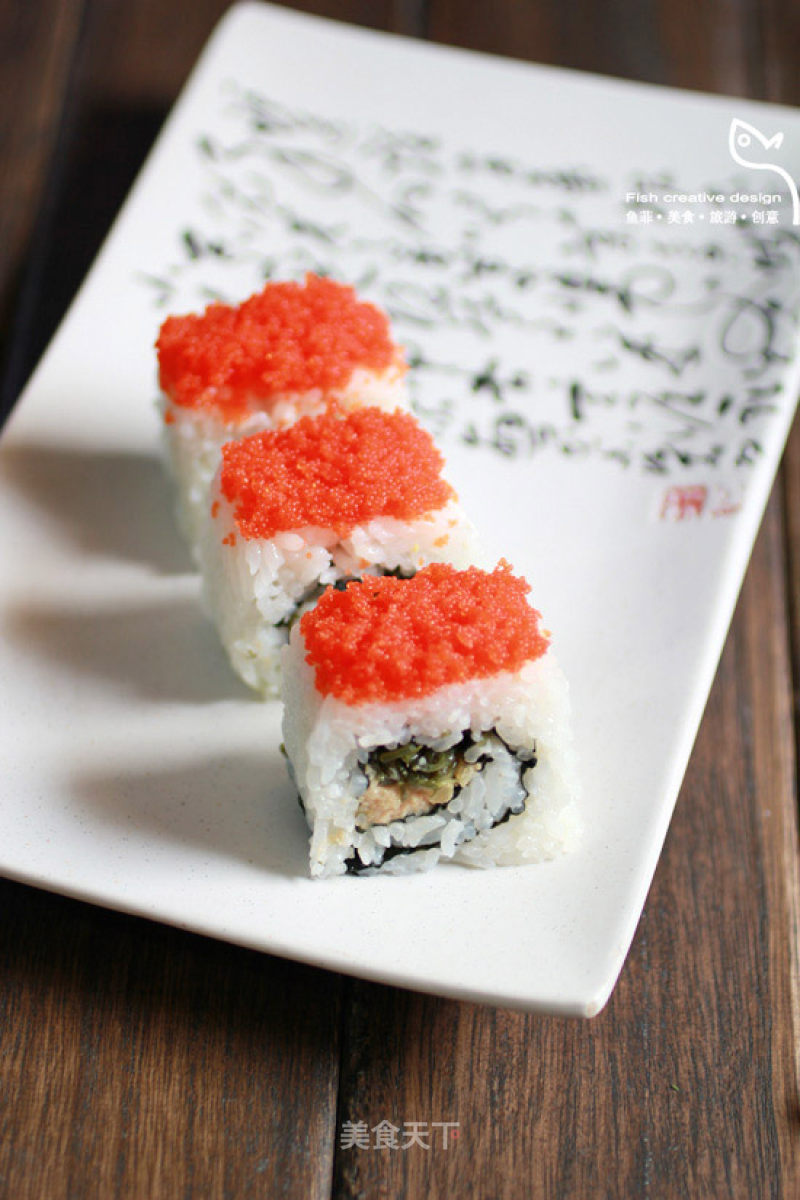 Flying Fish Roe Sushi Rolls recipe