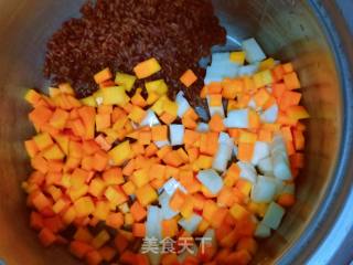 Yam Pumpkin Purple Potato Rice Congee recipe