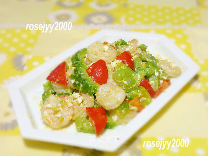 Fried Bitter Gourd with Shrimp-seafood recipe