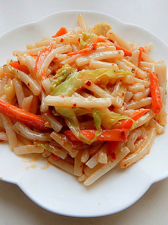 Fried Rice Cakes with Spicy Oil recipe