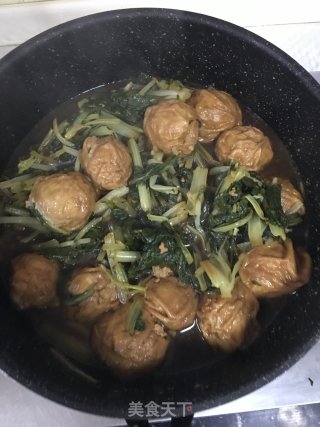 Braised Vegetables with Oily Gluten Stuffed Meat recipe