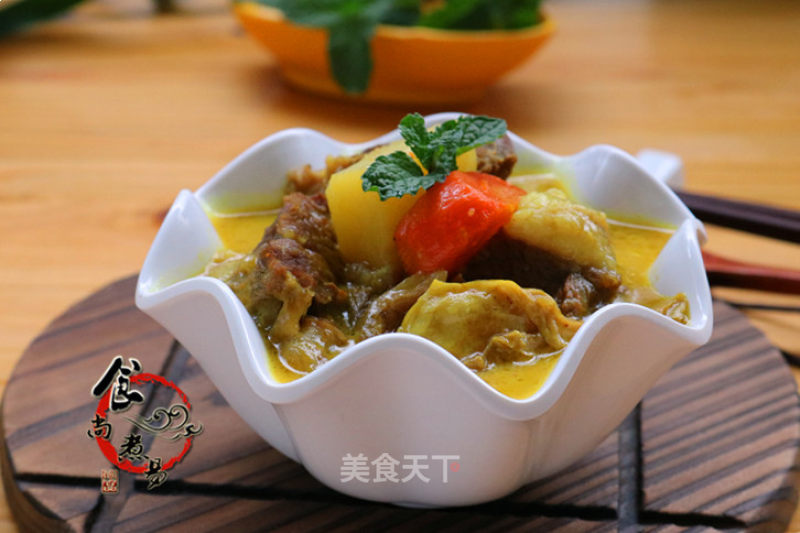 Curry Coconut Sweet Potato Beef Brisket recipe