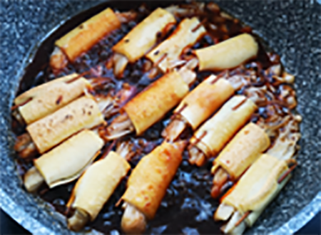 Braised Bean Curd Enoki Mushroom recipe