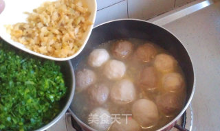 Green Mustard Shuangwan Soup recipe
