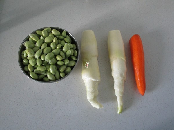 Stir-fried Edamame with Rice White recipe