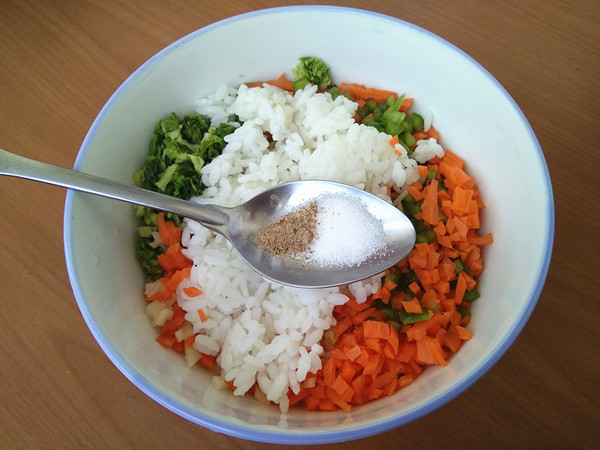 Rice and Seasonal Vegetable Omelette recipe