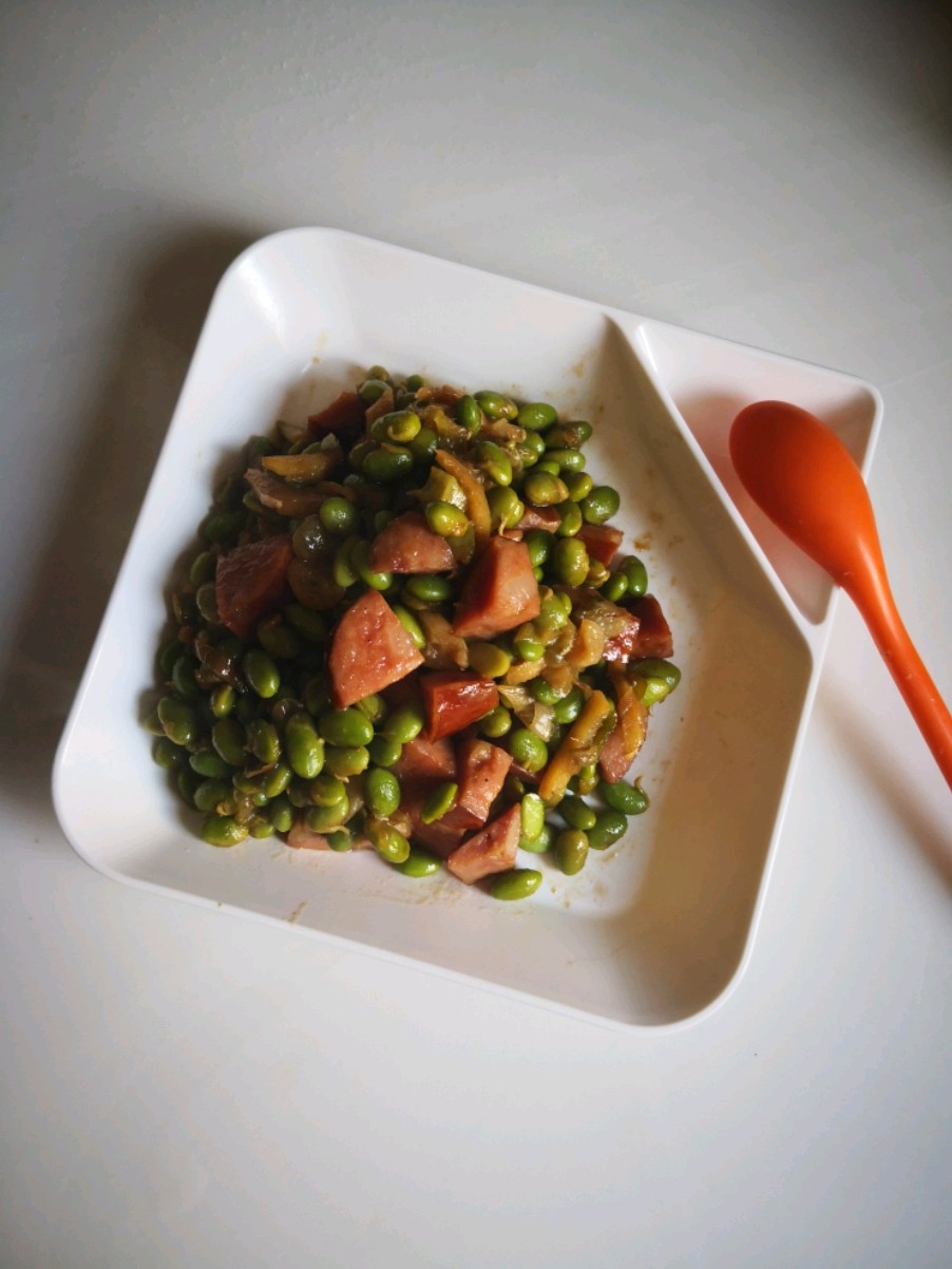 Stir-fried Green Beans with Sausage recipe