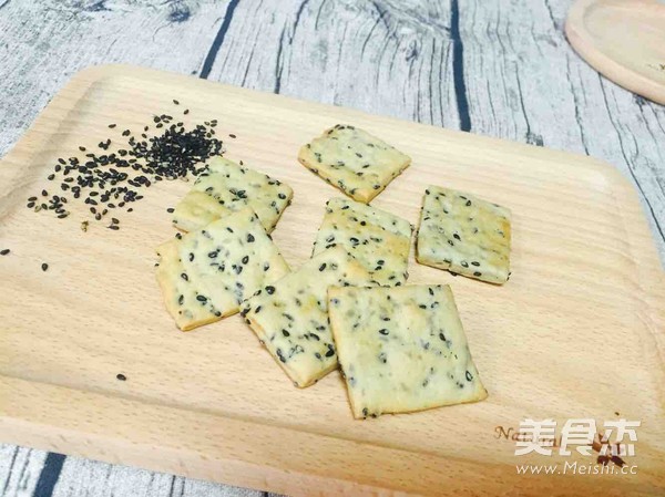 Sugar-free Black Sesame Soda Cookies recipe