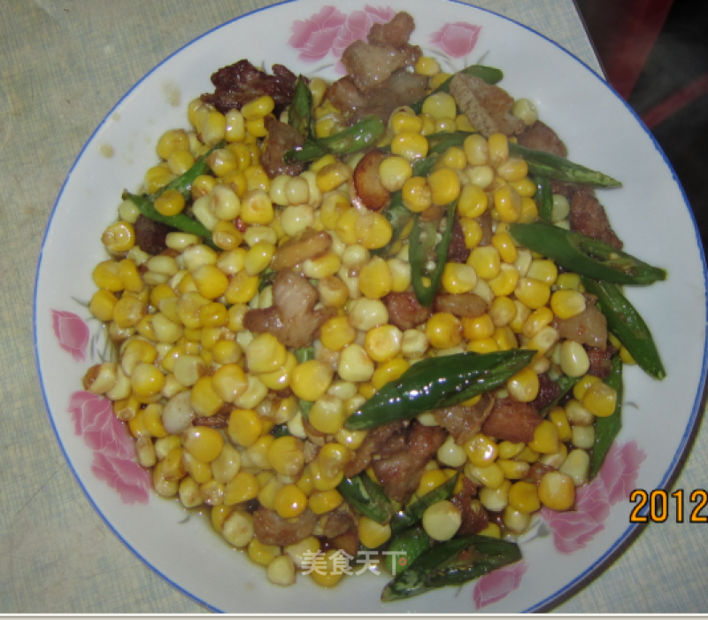 Stir-fried Pork with Fruit and Corn recipe