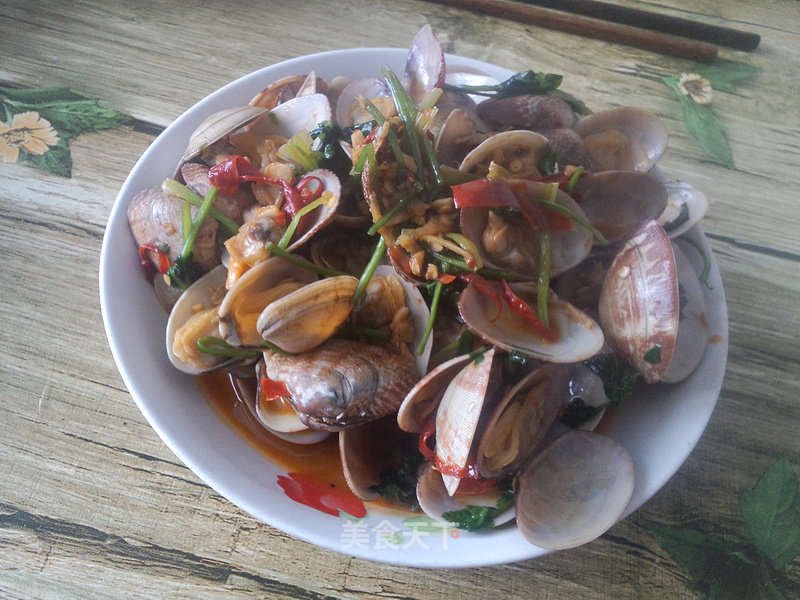 Spicy Fried Flower Clams recipe