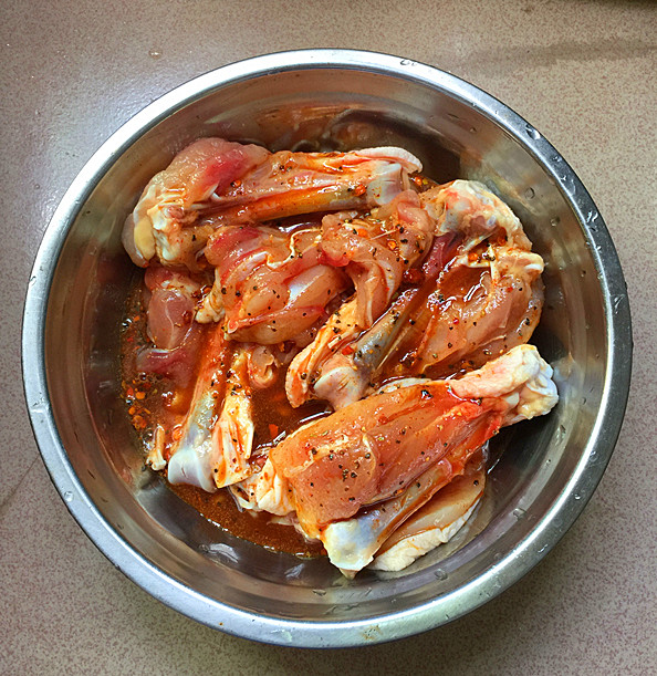 Roasted Chicken Drumsticks in Red Oil recipe