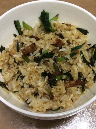 Fried Rice with Leek and Pork recipe