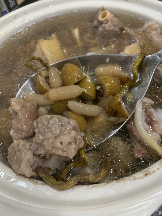 Abalone Pork Lung Ophiopogon Dendrobium Olive Soup recipe