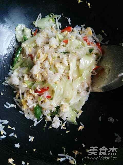 Fried Rice with Cabbage, Bean Sprouts and Egg recipe