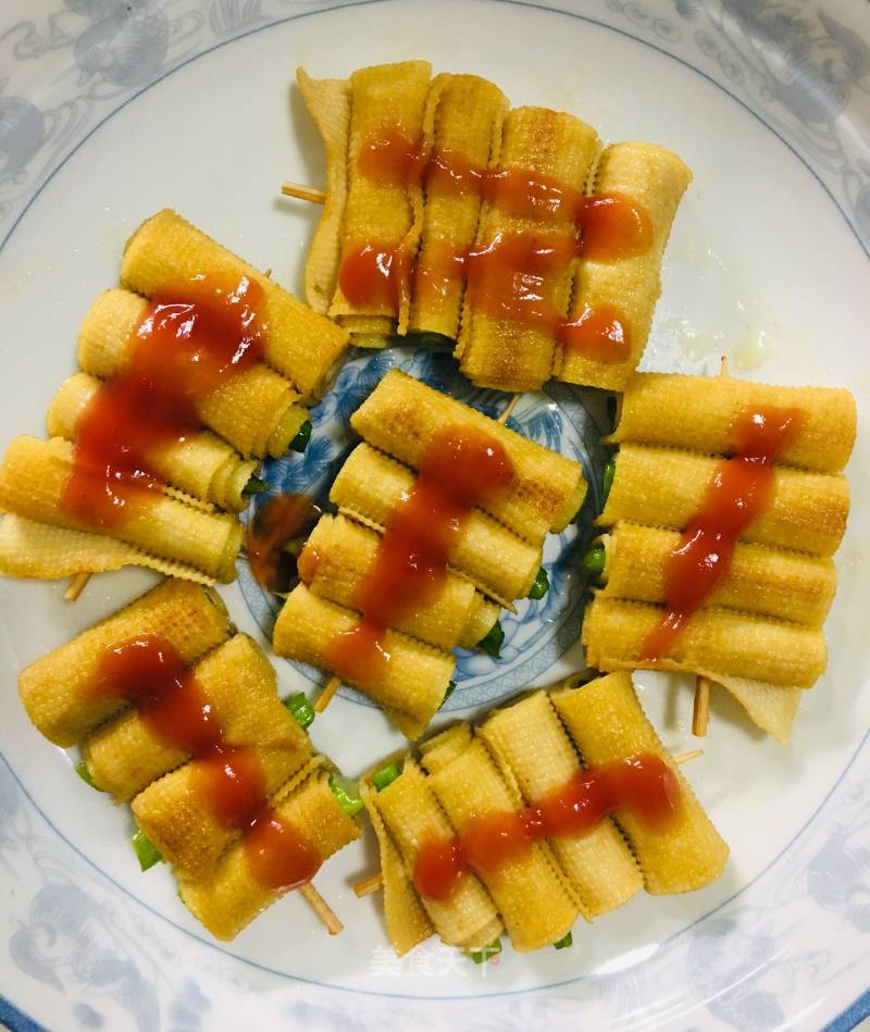 Bean Curd Asparagus Roll recipe