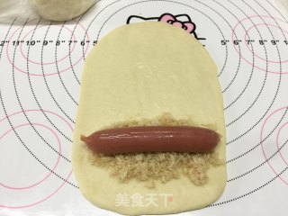 Pork Floss Sausage Buns recipe