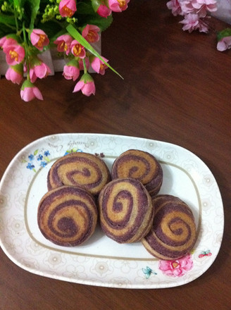Purple Sweet Potato Spiral Mung Bean Crisp Balls recipe